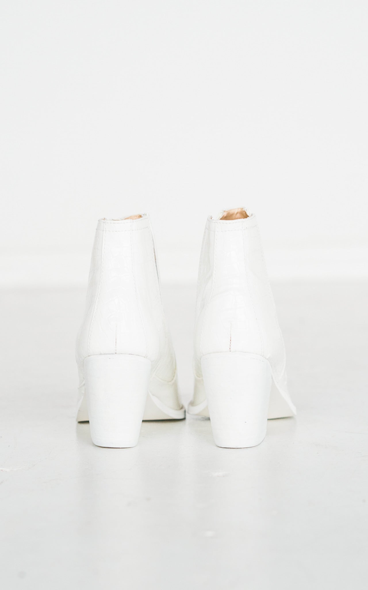 Not Rated Tarim Bootie in White Croc Shoes