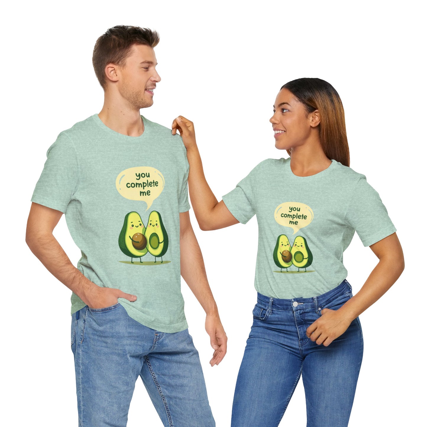 Avocado Couple 'You Complete Me' Unisex Jersey Novelty Tee T-Shirt