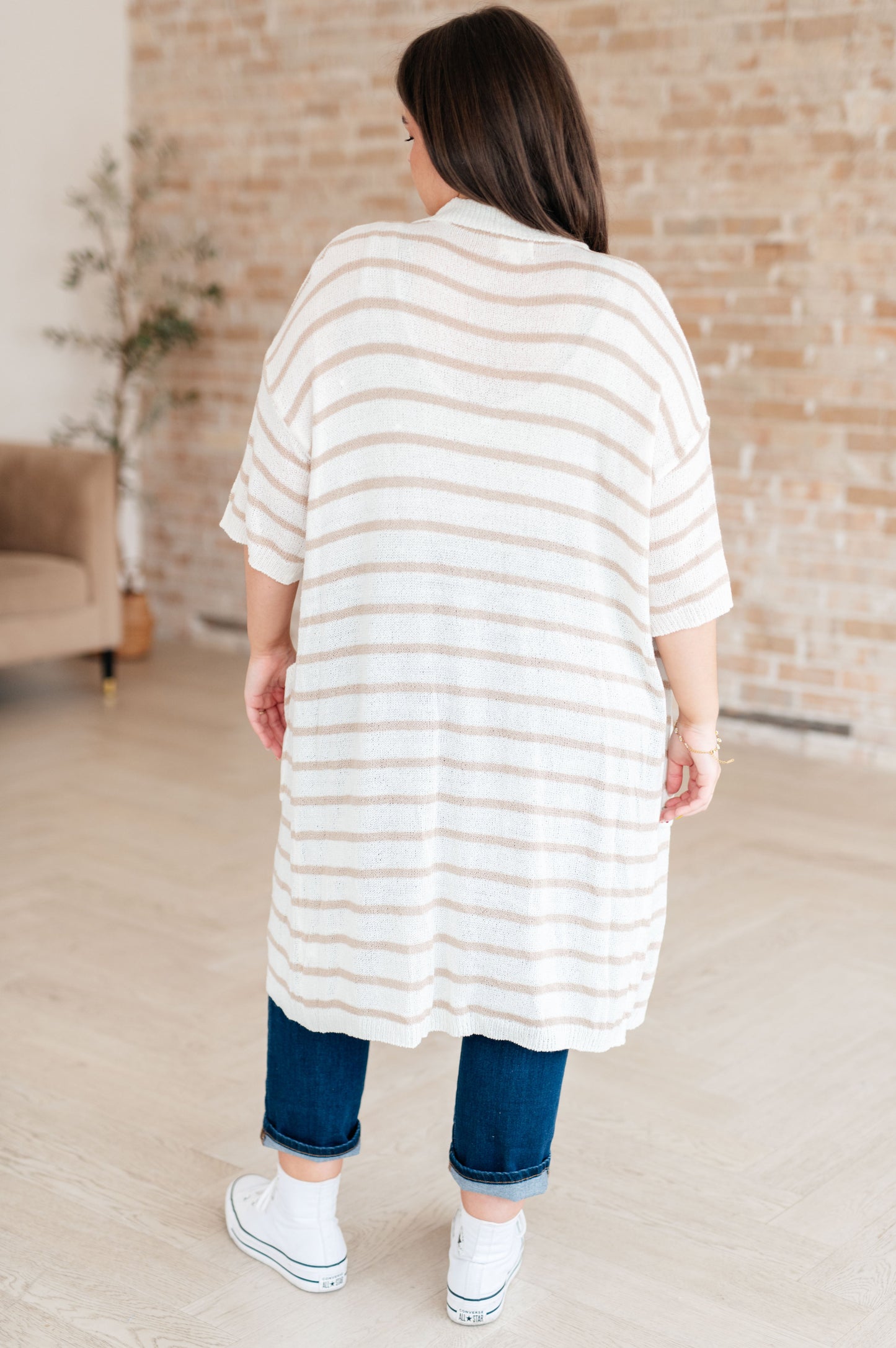 Easy Street Striped Dress Cardigan