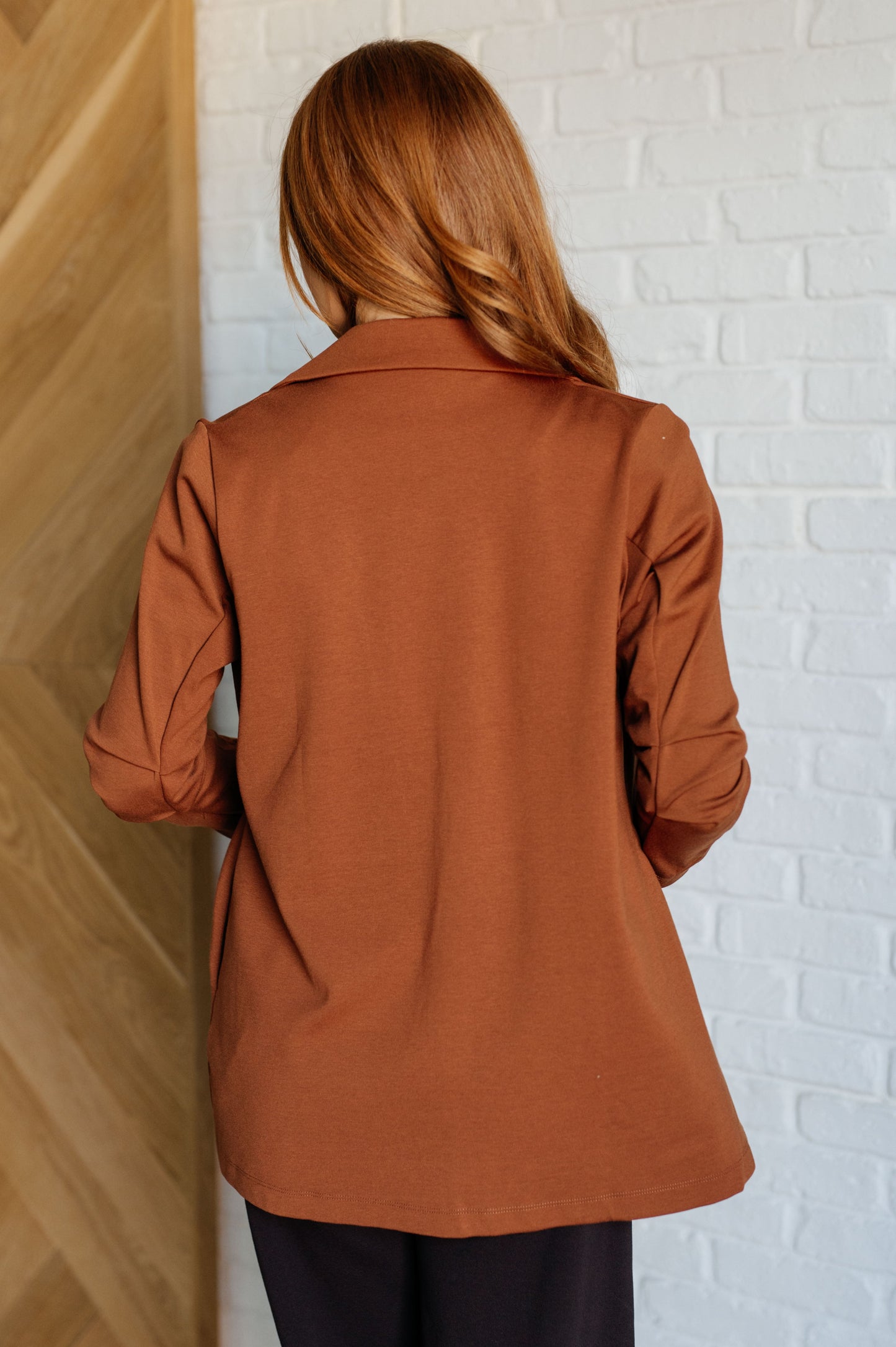 Dear Scarlett Magic 3/4 Blazer in Rust Top