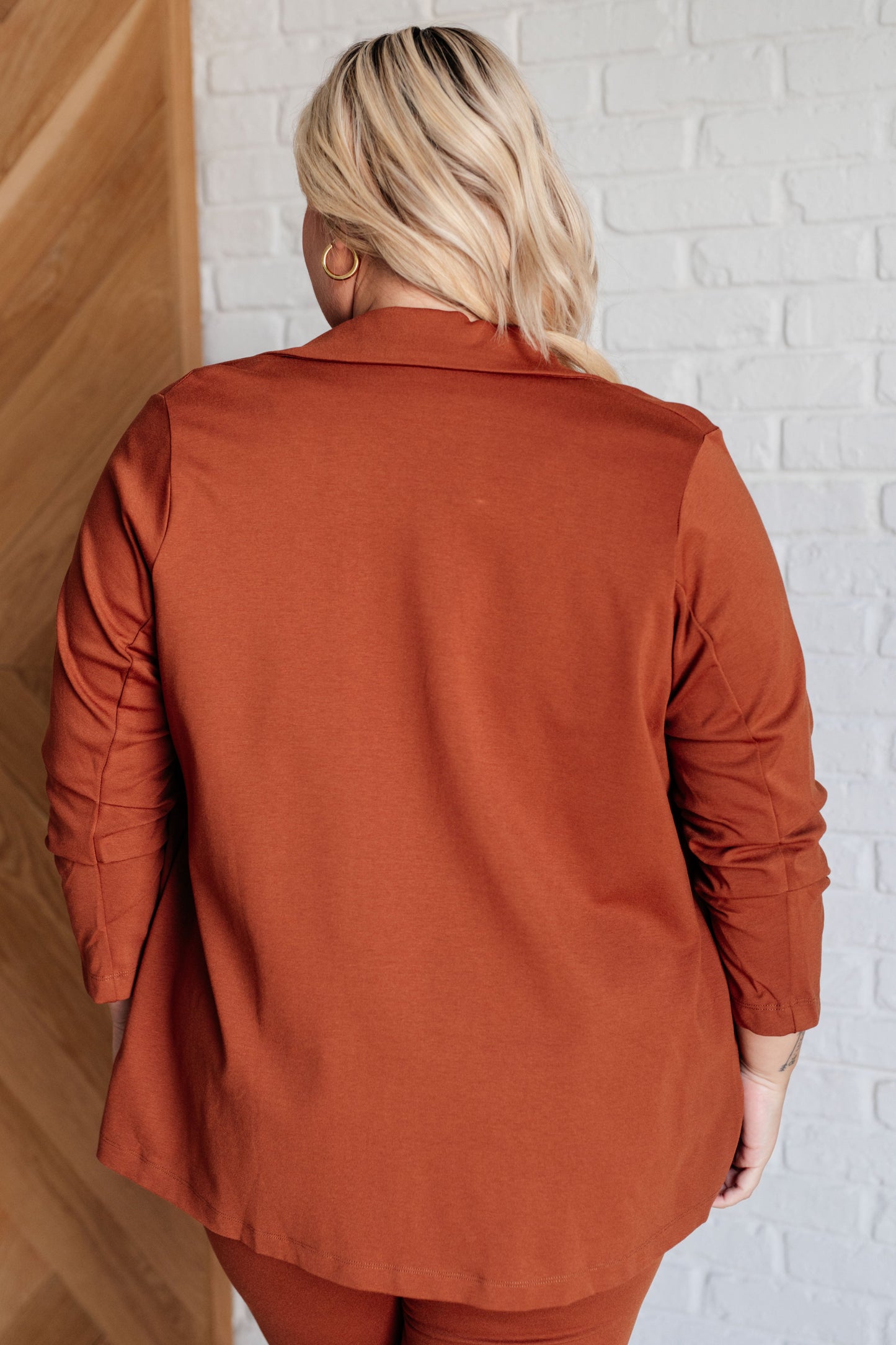 Dear Scarlett Magic 3/4 Blazer in Rust Top