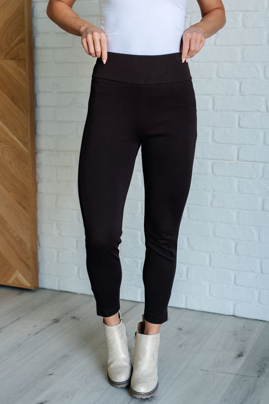 Dear Scarlett Magic Ankle Crop Skinny Pants in Chocolate