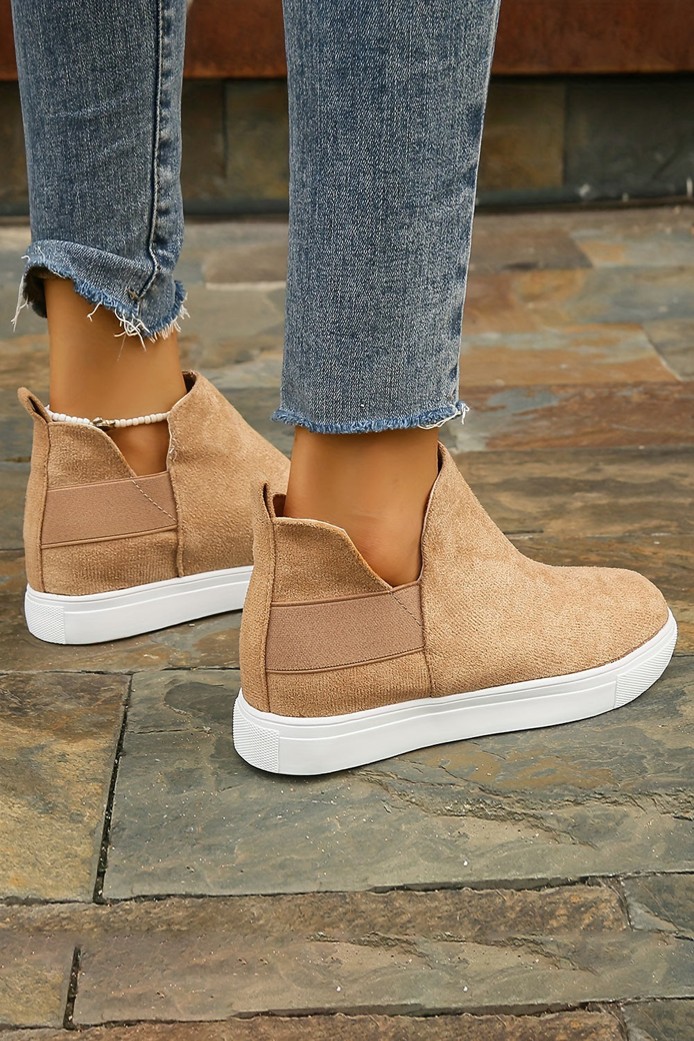 Camel Slip-on Casual Sneakers Shoes